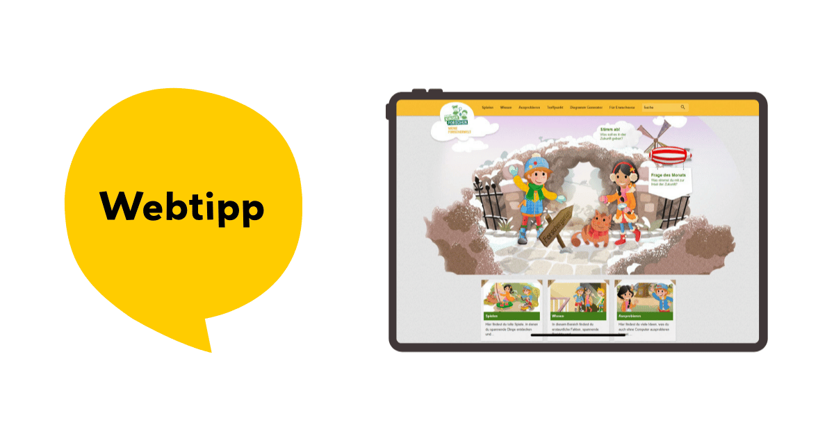 Internet-Portal der Stiftung „Kinder forschen"