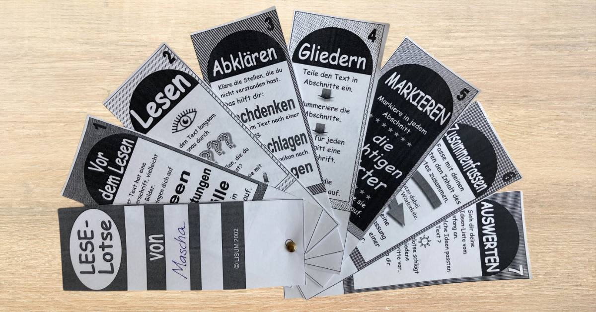 Lesefächer mit Lesestrategien