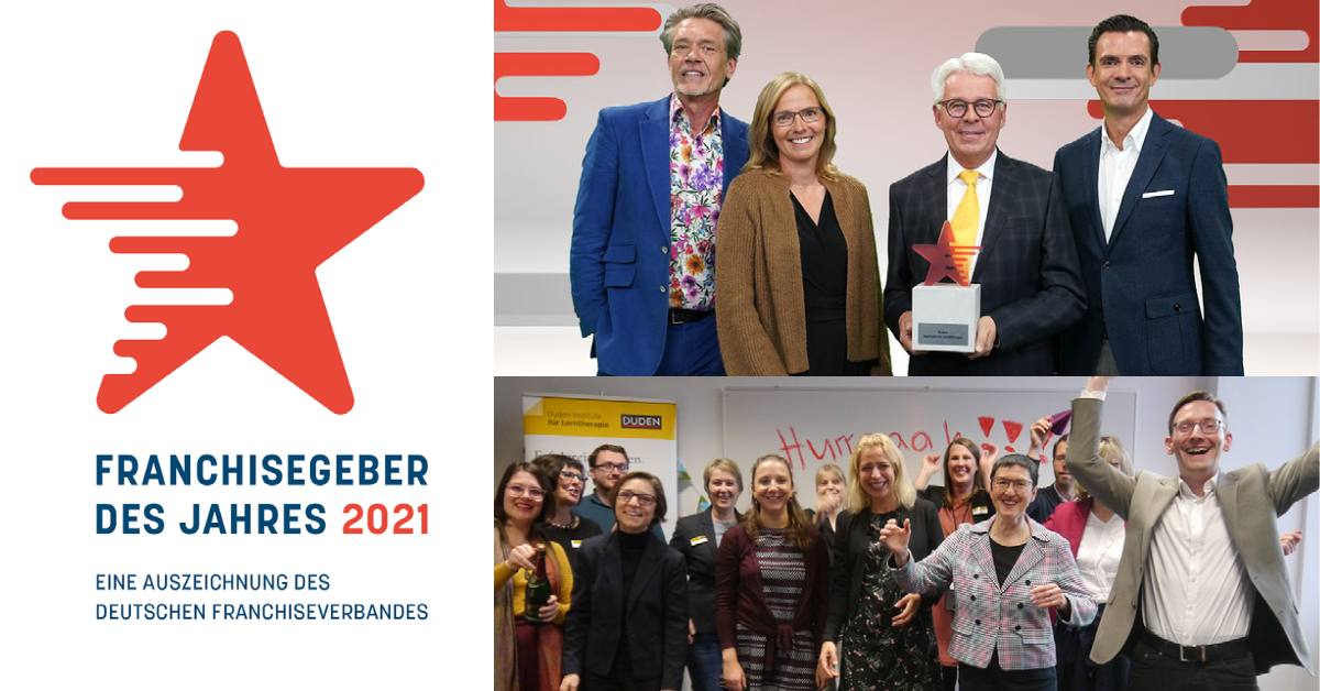 Duden Institute für Lerntherapie sind „Franchisegeber des Jahres